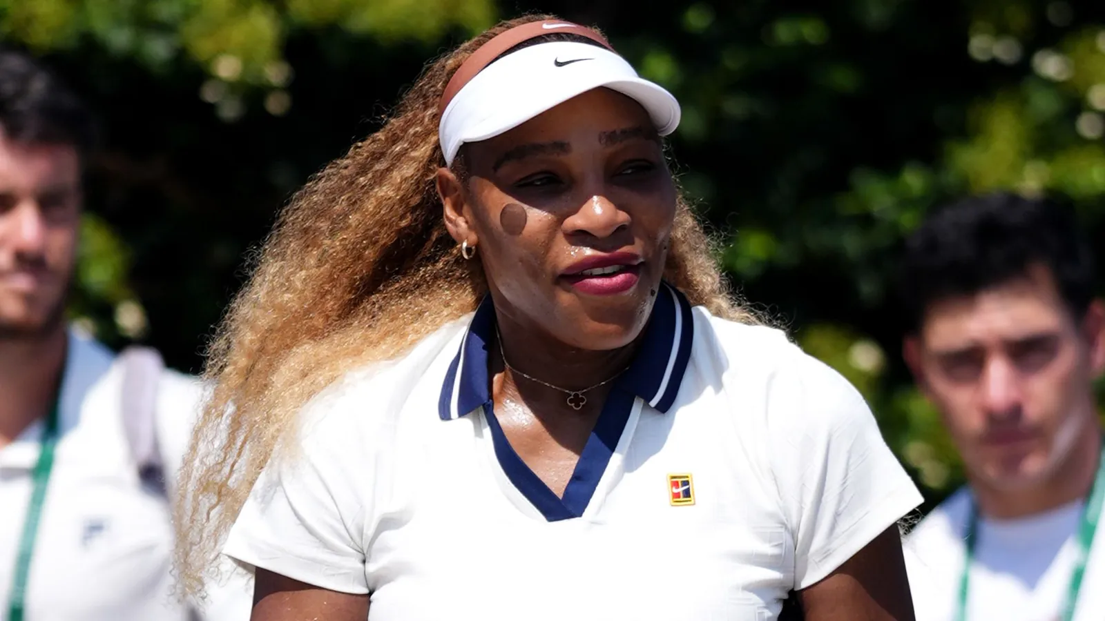 Serena Williams of the United States following a practice session at the All England Lawn Tennis and Croquet Club, London, ahead of the 2026