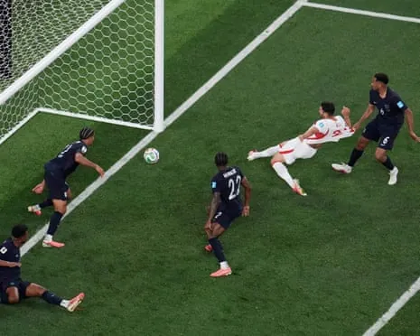 The US conceded a goal in added time to end their perfect record at this year’s World Cup