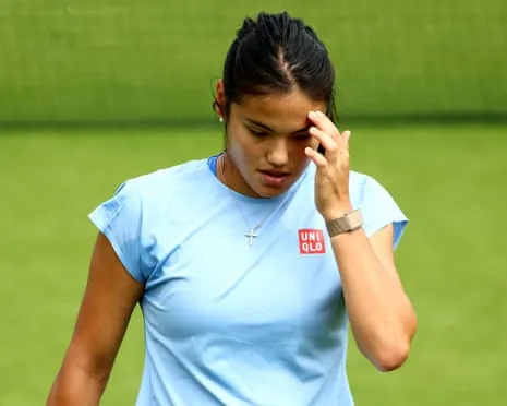 Emma Raducanu in practice