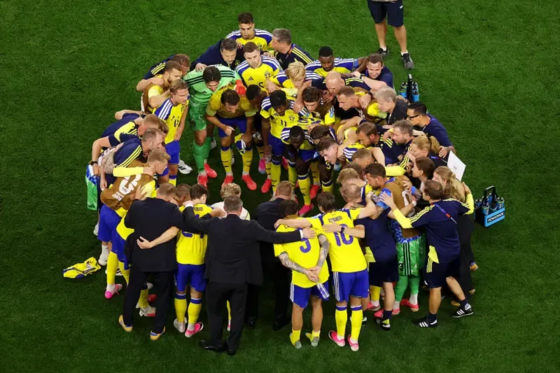 Sweden players celebrate