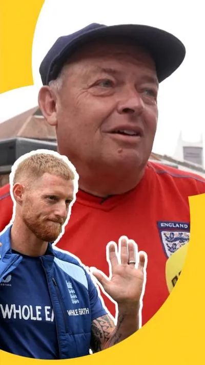 England fans and Ben Stokes