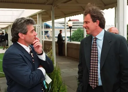 Then Newcastle manager Kevin Keegan chats to Labour leader Tony Blair in the summer of 1996