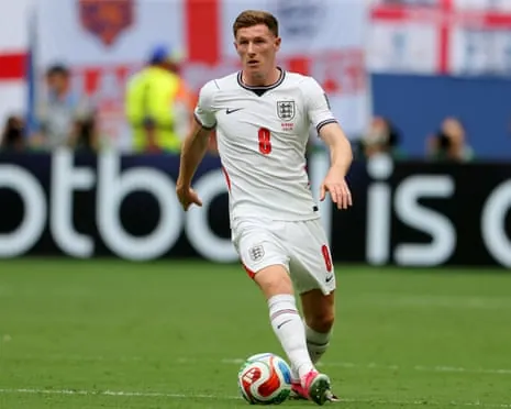 Elliot Anderson on the ball for England