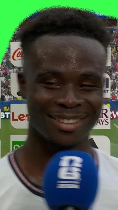 Bukayo Saka in a post-match interview with BBC Sport after England beat France 6-4 in the 2026 World Cup.