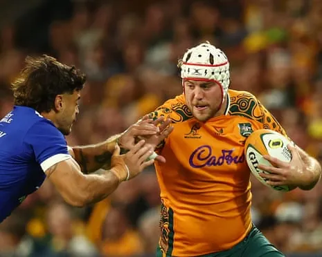 Fraser McReight of the Wallabies in action