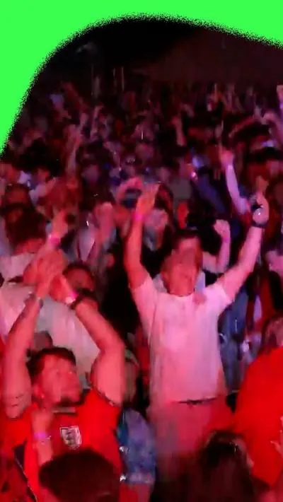 England fans celebrate Jude Bellingham's second goal
